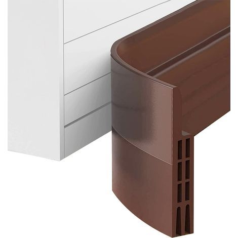 Bas de Porte Isolant, Anti-courant d\'Air & étanchéité Porte Souple Silicone Boudin de Porte Isolant Froid pour l\'isolation Contre le Froid, Bruit & l’humidité (Marron, 1 Rouleau (5 cm x 100 cm)) (1/5)