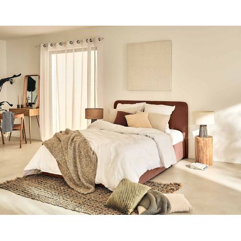 Bestmobilier – Lit coffre 160x200 cm – Tissu 100% polyester – Sommier à lattes inclus – Coffre de rangement – Fabrication européenne (1/5)