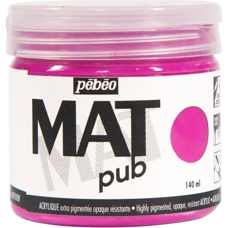Peinture Acrylique - PEBEO - Rose Tyrien - 140ml - Finition Mat - Extra Fine (1/3)