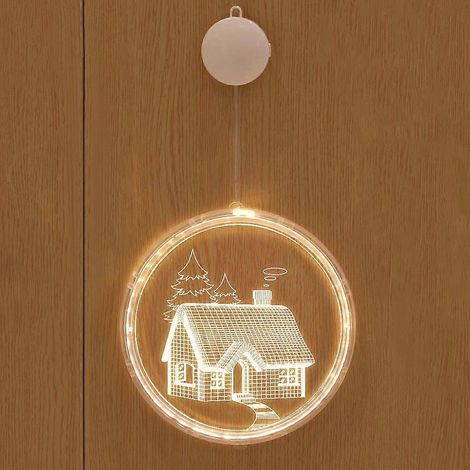Décoration de Noël extérieure avec guirlandes lumineuses, guirlande de sapin de Noël 3D suspendue, guirlande pour sapin de Noël extérieur, décoration de chambre (1/5)
