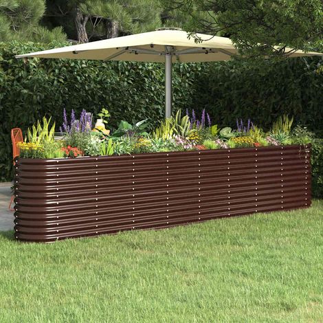 Lit surélevé de jardin Acier galvanisé marron (1/5)