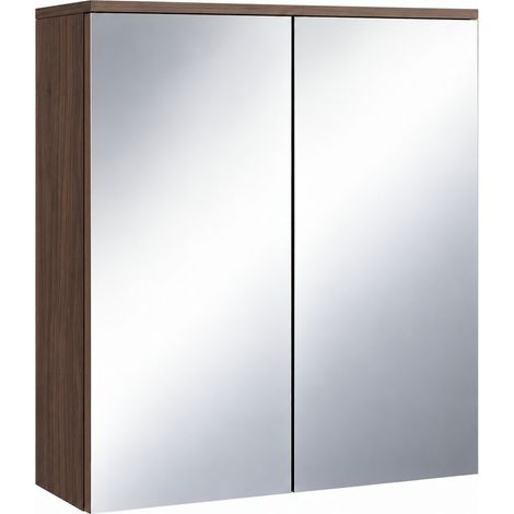 Badplaats Spiegelschrank Toledo 60 x 20 x 60 cm – Walnuss Braun