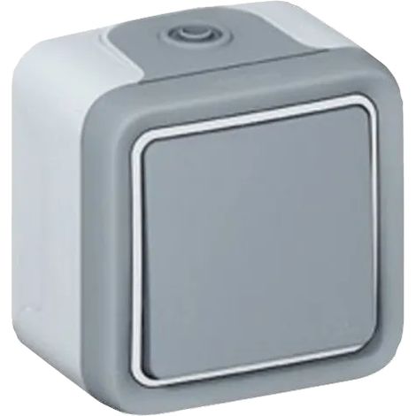 Bouton poussoir étanche 80x80x55 mm 10A pour pose en saillie IP55 250 V (1/4)