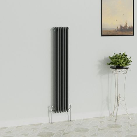 WarmeHaus Traditional Radiator Anthracite 3 Column 1500x292mm (1/5)
