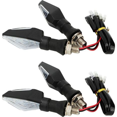 4 pièces 12 LED clignotant bicolore pour moto Scooters ATV accessoires (MK-024) (1/5)