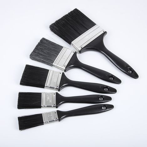 Set mit 4 Bürsten mit Holzgriffen: Rosshaarbürste, Staubpinsel, Bootsbürste (1/5)