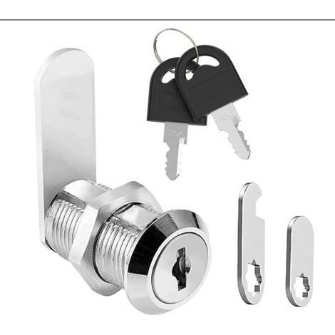 CSPARKV 1 PCS verrou de sécurité pour barillet boîte aux lettres, serrure à came pour tiroir d'armoire, boîte à outils, verrous porte de placard avec clés, serrure casier meuble caisse 20mm (1/5)