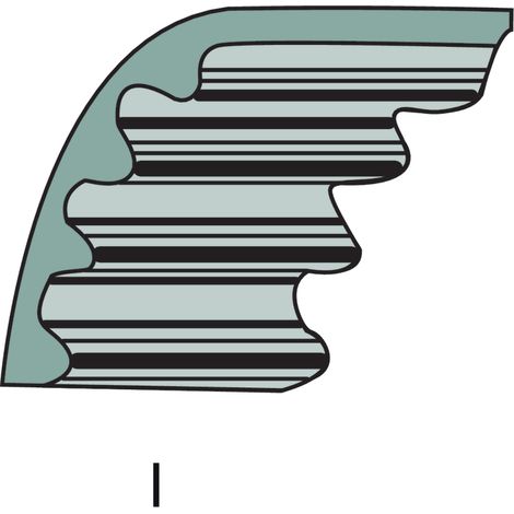 Courroie crantée 7959585-0165-01 Stiga 9585-0165-01
