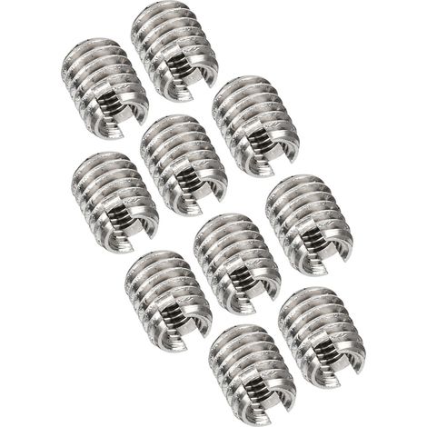 10pcs Réducteurs à filetage intérieur/extérieur : filetage interne M2.50.45, filetage externe M40.7, longueur 5mm (1/5)