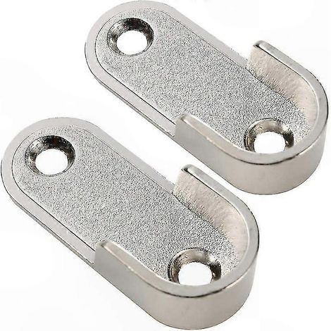 Verstärkte Kleiderstangenhalterung, Wandmontageset für Stangenende, 2er-Set, robust und zuverlässig. (1/5)