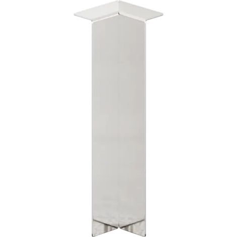 Ilcom angolo interno FCLI per battiscopa FC in acciaio inox 80mm x 20mm x 10mm - Argento lucido (1/5)