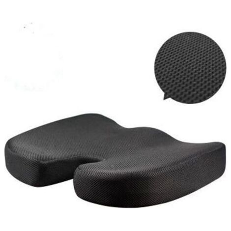 Coussin Chaise Bureau - Coussin Ergonomique et Orthopédique en Mousse à Mémoire de Forme – Noir, Large (1/5)