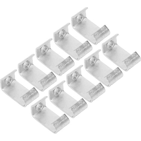 Lot de 10 crochets en acier galvanisé en forme de C, résistants à la rouille et à la corrosion, pour suspension de plafond M8 (1/5)