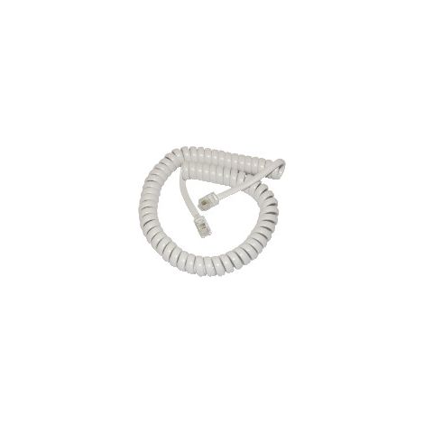 Cavetto Telef.Spiralato 4/4 Da 2,2 Metri Bianco (Konelco Gbs Cod. 67900111)