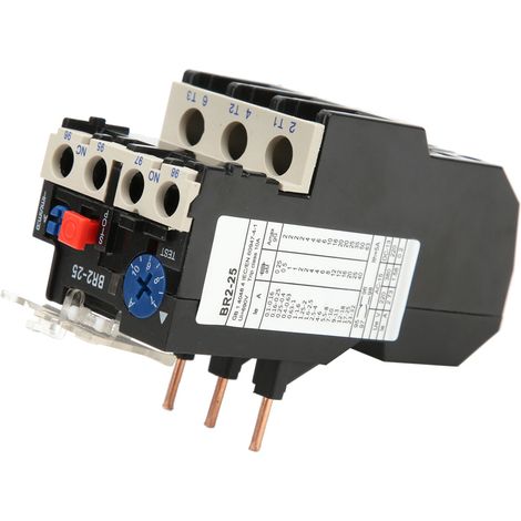 Relais thermique de surcharge électrique CPN BR2-25, 7A-10A, protection moteur, disjoncteur thermique, contacteur, ampérage réglable (1/3)
