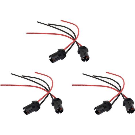 douilles pour ampoules de voiture T10 W5W 168 194, douilles en verre, connecteurs pour feux de stationnement, noir (1/3)