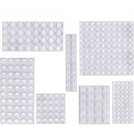 Silicone Pad, Anti-Noise Stoppers Self-Adhesive Rubber Protective Pads Transparent Pad Non-Slip Feet for Cupboard Door, Kitchen, Bathroom, Office 7 Sizes  MUMU