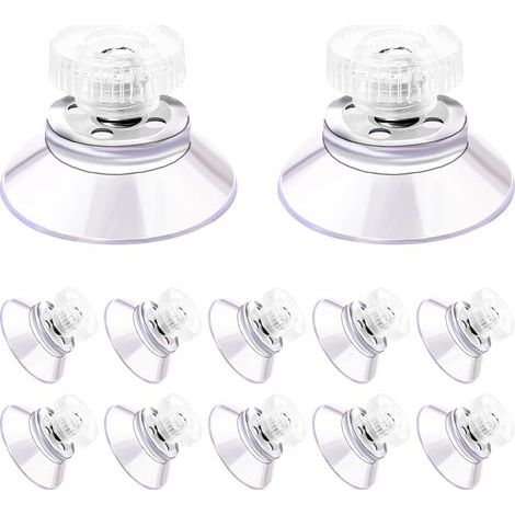 Ventouses Avec Vis - 12 Pièces en Verre et PVC Transparent Pour Fenêtre - Solides Avec Écrou à Vis en Métal Pour la Décoration (1/5)