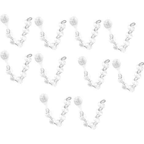 Lot de 10 suspensions coniques en acrylique transparent de 15 cm de diamètre, idéales pour lustres, chambres d'enfants et sapins de Noël.