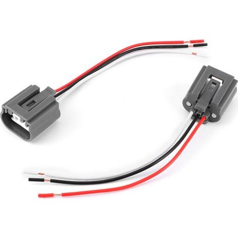 2pcs Douille Femelle H13 9008 Adaptateur Faisceau Électrique Connecteur pour Lampe, Céramique Résistante à la Chaleur, Fiche LED