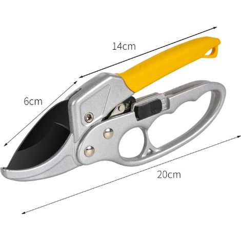 Sécateur à Lame Franche , Solid, P321, Pour Branches et Rameaux Frais, Revêtement Antiadhésif, Lame en Acier Inoxydable, Longueur : 20,6 cm (1/2)
