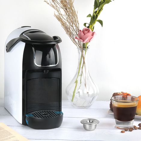 Cápsula de café reutilizable de acero inoxidable, compatible con BIALETTI, incluye cuchara y cepillo. (1/5)