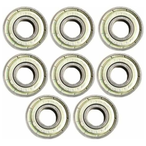 BUNTHAUS Lot de 8 roulements à rouleaux étanches en acier inoxydable 608ZZ (ABEC11)