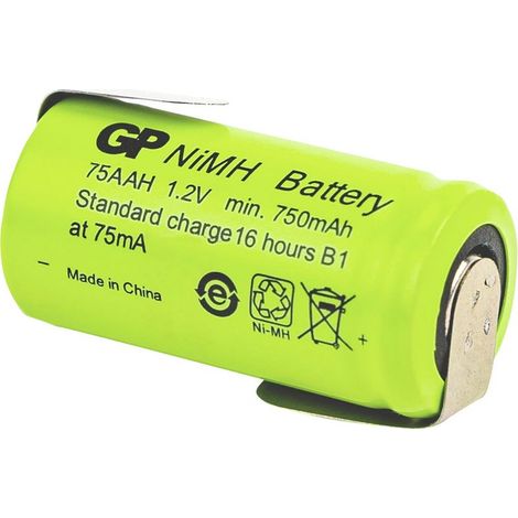 Ni-MH Industrial 750 AAH 1A1P-C1 Pile rechargeable LR6 (AA) NiMH 1.2 V 750 mAh 1 pc(s) (1/3)