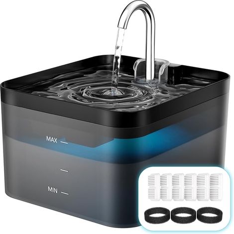 Fontaine à Eau pour Chat avec LED Filtres Éponges (1/5)