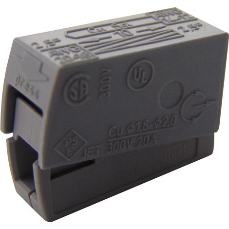 Soporte para luminarias, 2.5 mm, 105°, gris - 100 piezas