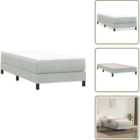 Sommier à lattes de lit sans matelas gris clair 90x210 cm - Sommier À Lattes De Lit - Sommiers À Lattes De Lit - Lit - Meuble De Chambre À Coucher (1/5)