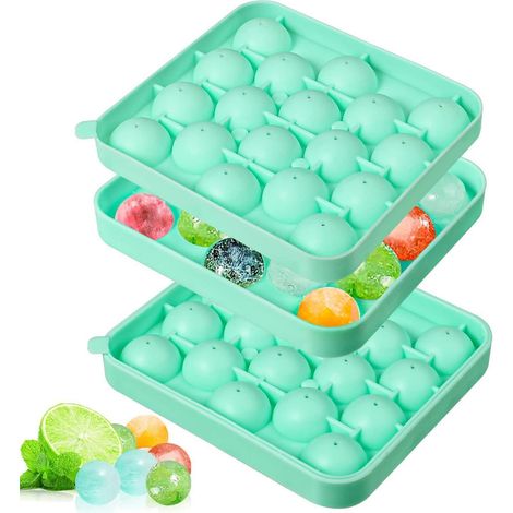 Eiskugelform Silikon 2,8 cm 2 Stück für 18 Mini Eisbälle pro Form