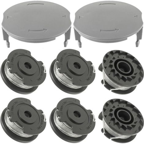 Carretes F016800569/F016800385, 4 m de longitud, 1,6 mm de diámetro, para desbrozadoras inalámbricas Bosch EasyGrassCut 23/26/18/18-230/18-260/18-26 y tapa para carrete F016F05320 (6 carretes + 2 tapa (1/5)