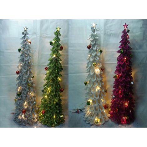 Decorazione Natalizia Casa Albero di natale con pacchetti e luci (1/2)