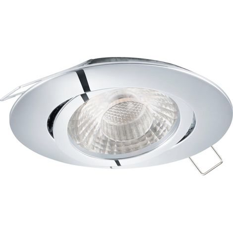 Spot encastrable Tedo 1, spot plafond, aluminium moulé chromé, douille (1/2)