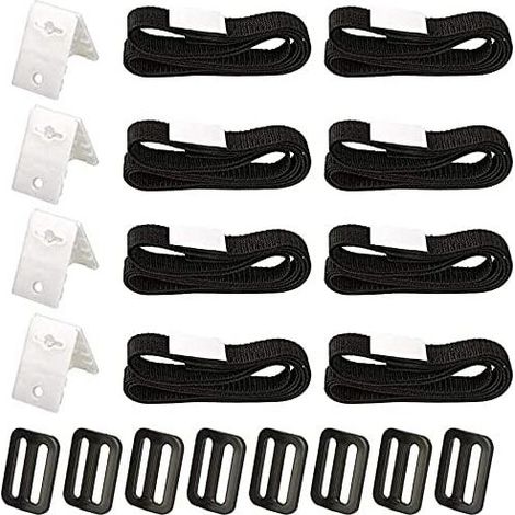 Sangles de retenue pour liner de piscine Feuille solaire, 8PCS Sangles de fixation et pinces Accessoires fixes pour dispositif d'enroulement de piscine à feuille solaire système d'enroulement mobile u (1/5)