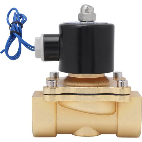 Magnetventil DN25 R1 12V DC, normalerweise geschlossen, aus Zinklegierung, für Wasser, Luft und Öl (1/5)