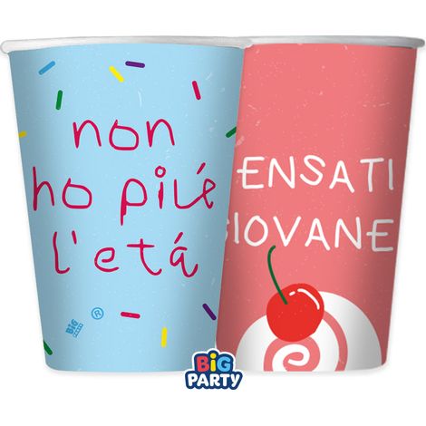 Big Party Bicchieri Carta Cake Party Mix 250 Cc Cf 6 Pz
