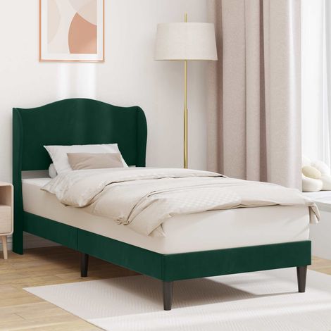 Estructura de cama Verde oscuro 80 x 200 cm Terciopelo
