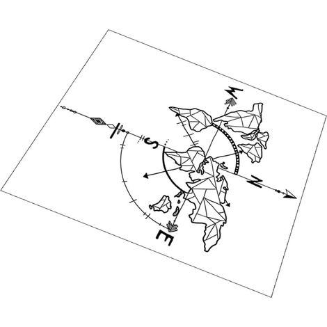 Carte du monde HOOWIFFY en PVC noir pour les voyage (1/5)