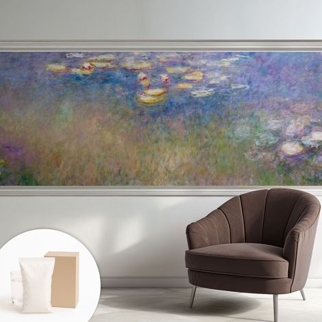 Carta Da Parati Non Tessuto - Decorazione Da Muro - Traspirante - Con Motivo - Per Camera Da Letto Cucina Ninfee 250x104 cm (1/5)