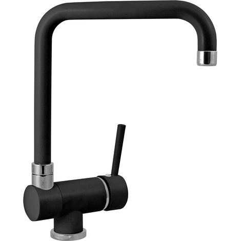 Miscelatore Plados monocomando NOVOMIX con canna pieghevole per sottofinestra - Nero Matt (1/2)