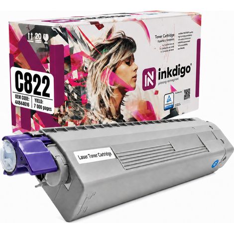 Tóner Inkdigo 44844616 compatible con OKI C822CDTN C822DN C822N con certificación TÜV (1/5)