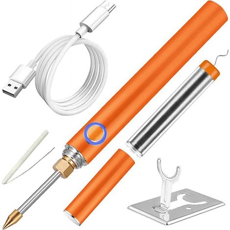 Fer à Souder Électrique - Sans Fil 5 V 15 W - Batterie 1100 mAh - Plage de Température 250 à 460 °C - Pour Réparation Électronique et DIY - Kit Complet ×1 (1/5)
