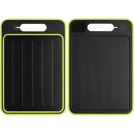 Cajón descongelador 4 en 1, tabla de cortar y afilador de cuchillos, sin químicos, diseño ecológico, no requiere electricidad, gran tamaño (1/5)
