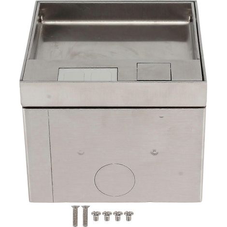 Prise de sol en acier inoxydable, PC, élégante, étanche, encastrée, 250 V CA