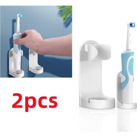(blanc)Porte brosse à dents - Organisateur de dentifrice - Mural autocollant - ABS - Blanc - 9.7x4.3x4.8 CM (1/4)