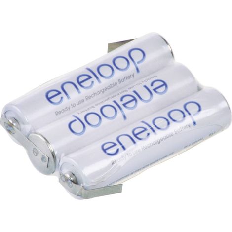 Pack de piles rechargeables 3x LR3 (AAA) NiMH Panasonic 129674 3.6 V 750 mAh (1/2)