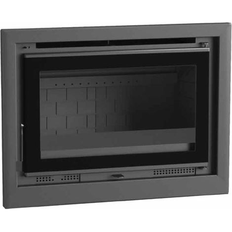 Insertable de Leña de 80 cm con Turbinas FM Modelo IT-180 Interior en Fundición con Cristal Serigrafiado.