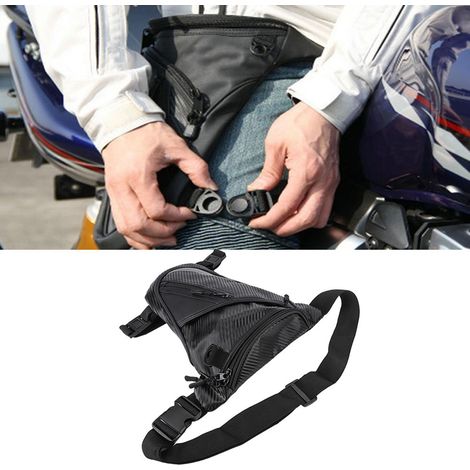 Sacoche de taille moto homme, cuir robuste, banane riding résistante, sac ceinture élégant, 1 pièce (1/5)